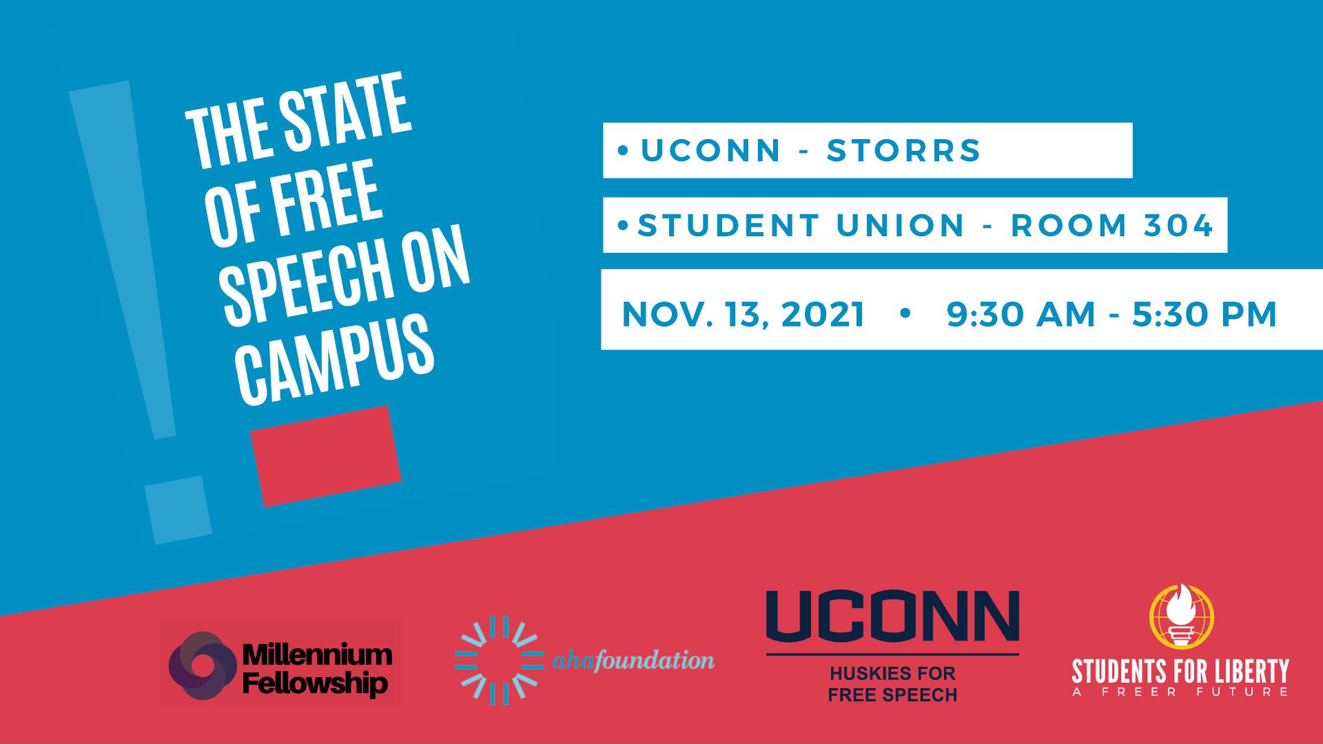 Students For Liberty activist and author of a statement defending free speech, Isadore Johnson, is hosting a free speech conference at UConn on November 13